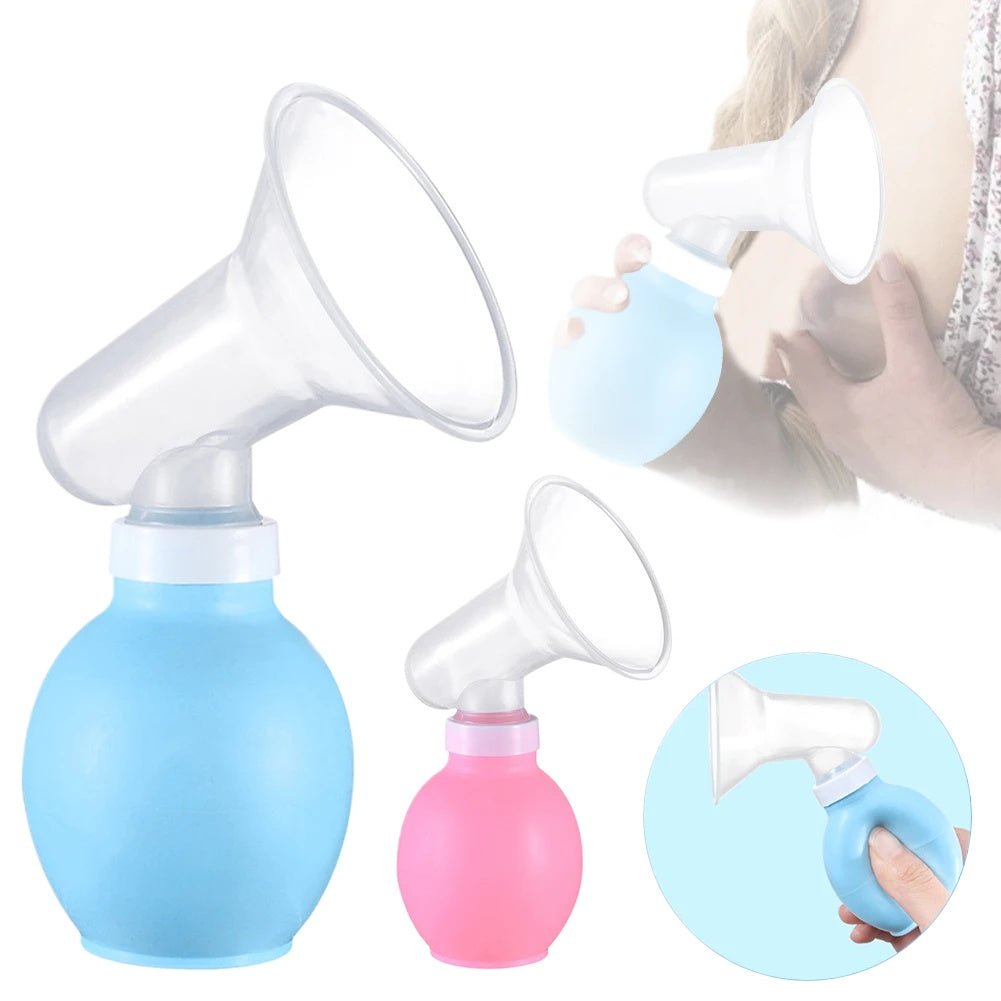 Silicone Manual Breastfeeding Pump – Portable Strong Suction Baby Feeding Tool