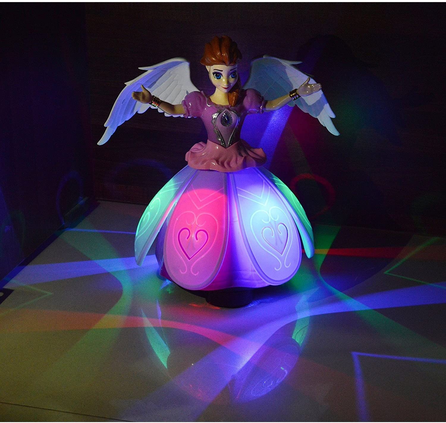 Dancing Angel Doll With Music Lights Princess Girl Multifunction LED Electronic Robot