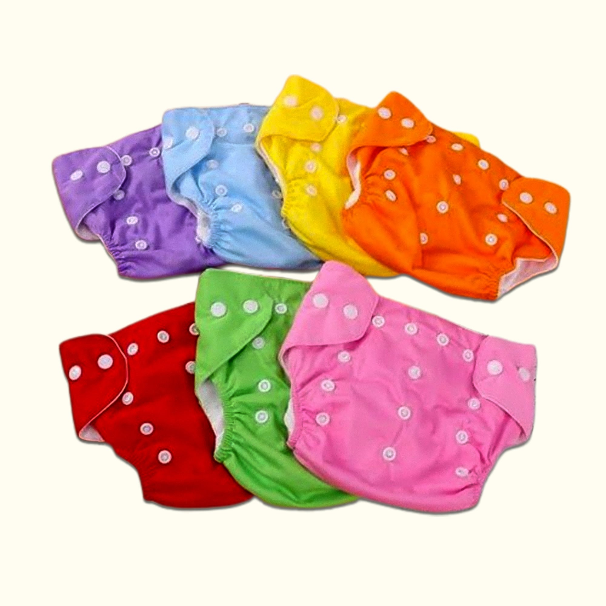 Baby Washable Reusable Adjustable Diaper (Random Color)