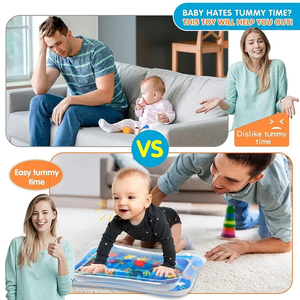 Sale Inflatable Leakproof Water Mat For Kids / Inflatable Tummy Time Mat – (Random Color)