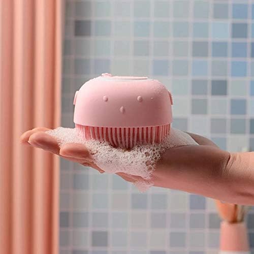 Soft Silicone Bath Brush with Hook – Baby Shower & Massage Scrubber (Random Color)