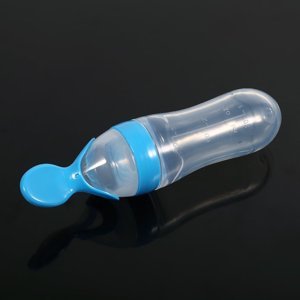 Silicone Baby Spoon Feeder Bottle Feeding (Random Color)