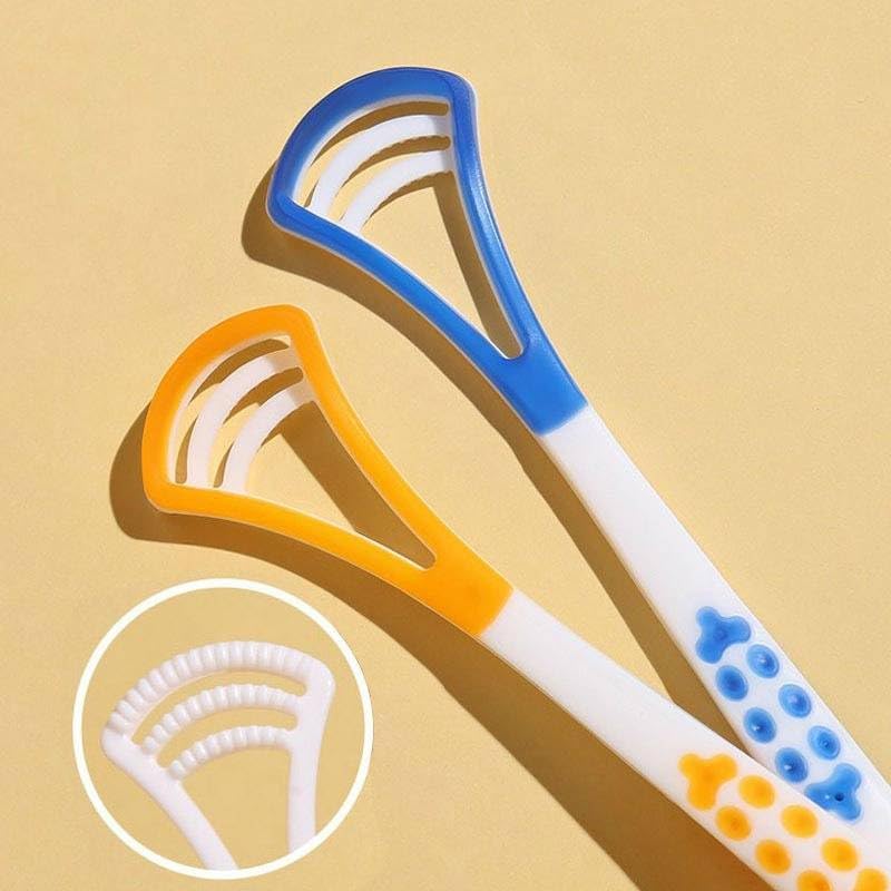 1 Pc Double-Head Tongue Scraper – Bad Breath Remover (Random Color)
