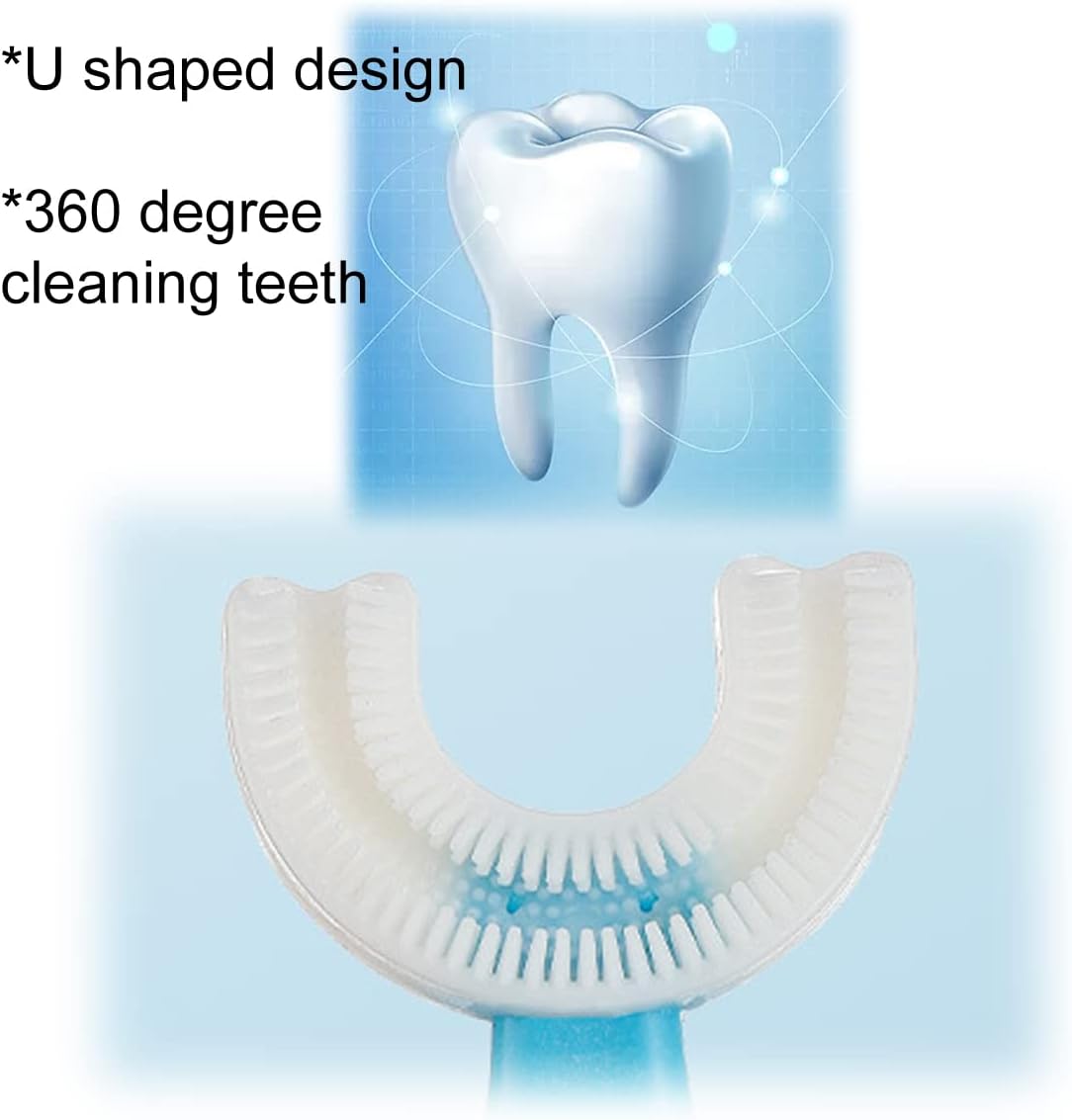 360° U-Shaped Baby Toothbrush (2-Pack) – Silicone Oral Care (Random Color)