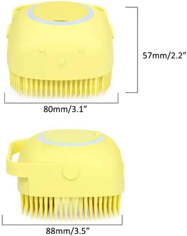 Soft Silicone Bath Brush with Hook – Baby Shower & Massage Scrubber (Random Color)