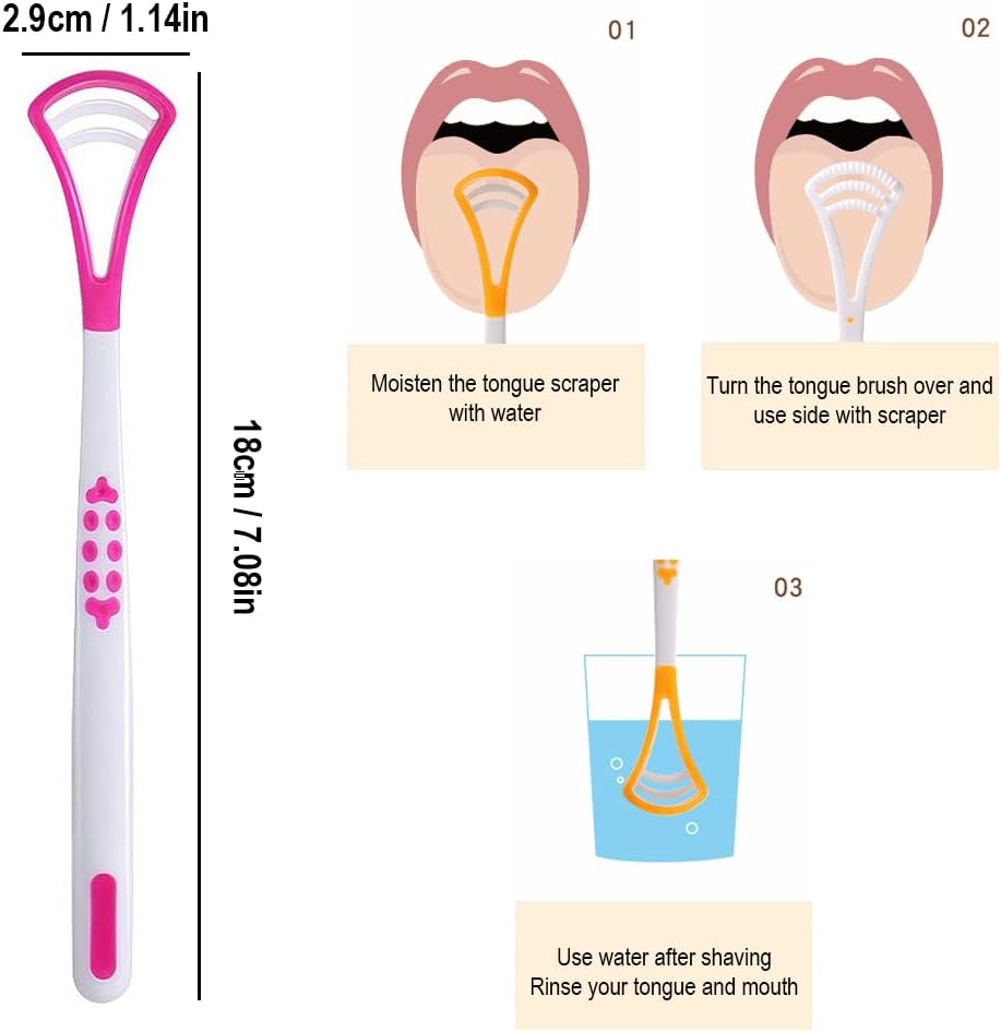 1 Pc Double-Head Tongue Scraper – Bad Breath Remover (Random Color)