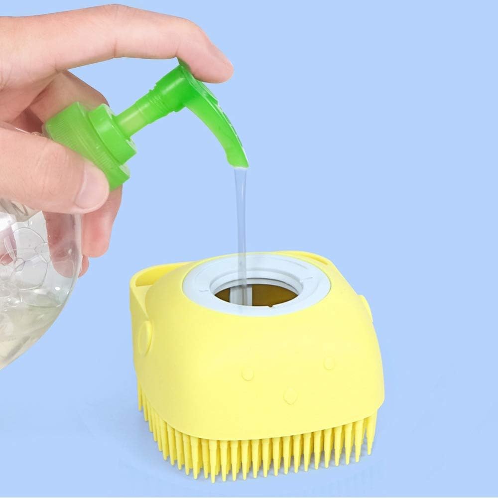 Soft Silicone Bath Brush with Hook – Baby Shower & Massage Scrubber (Random Color)