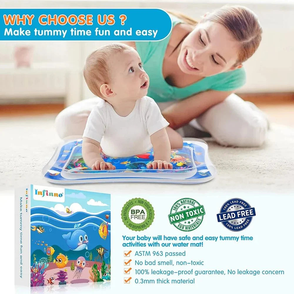 Sale Inflatable Leakproof Water Mat For Kids / Inflatable Tummy Time Mat – (Random Color)