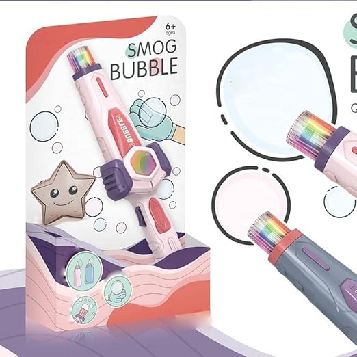 Elastic Smog Bubble Machine Toy – Heart Bubble Wand (Random Color)