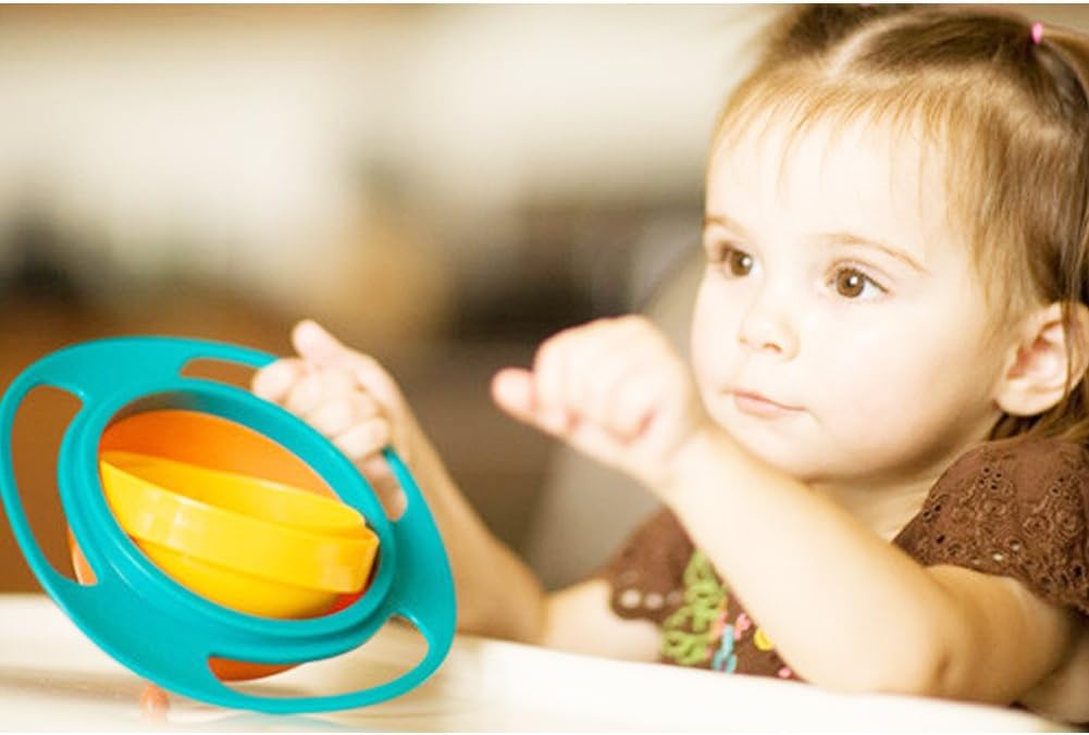 360 Degree Gyro Bowl For Feeding Baby Kids (Random Color)