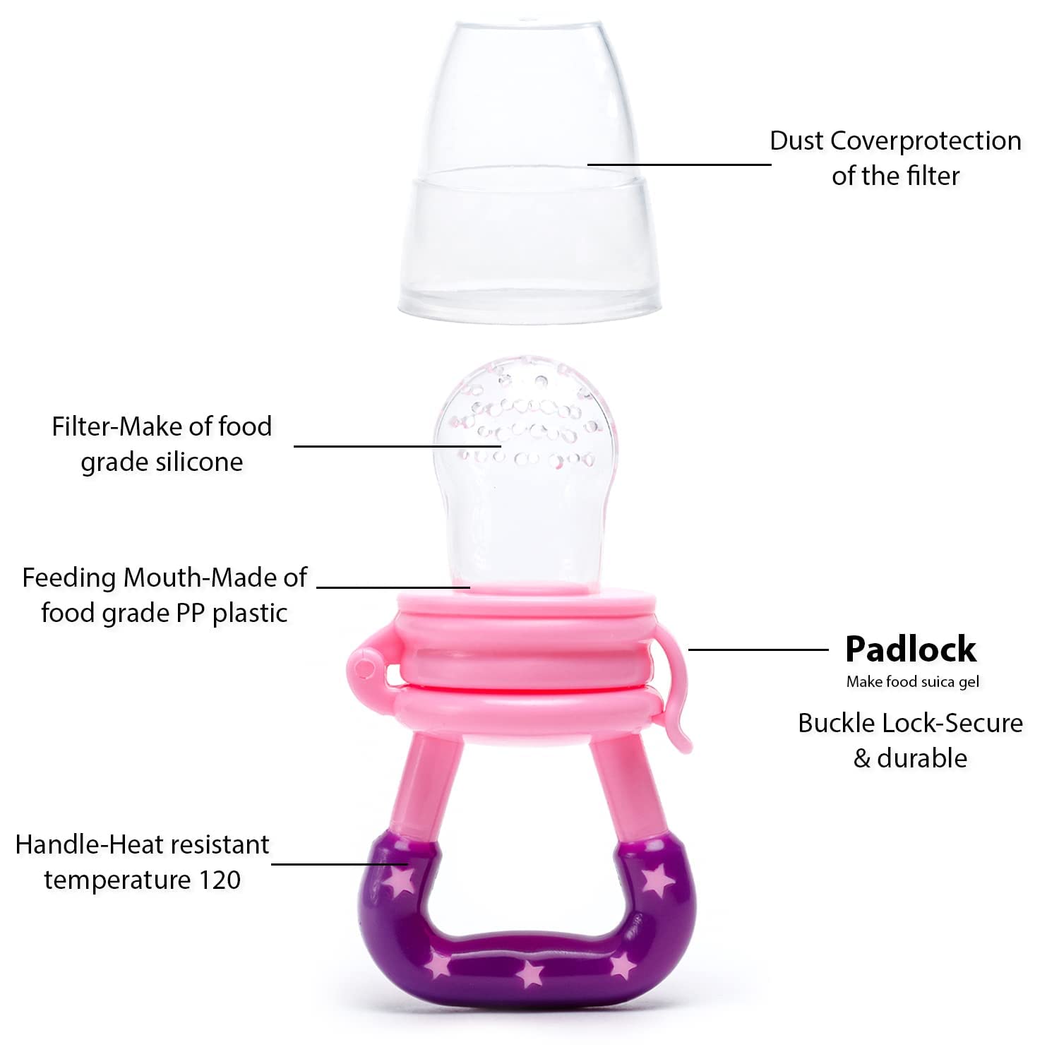 Baby Fruit Pacifier Feeder – Safe Silicone Teething Toy (Random Color)