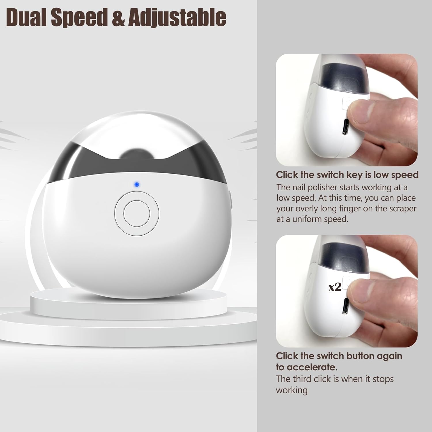 Electric Automatic Baby Nail Clipper with Light & Catcher – Rechargeable (Random Color)