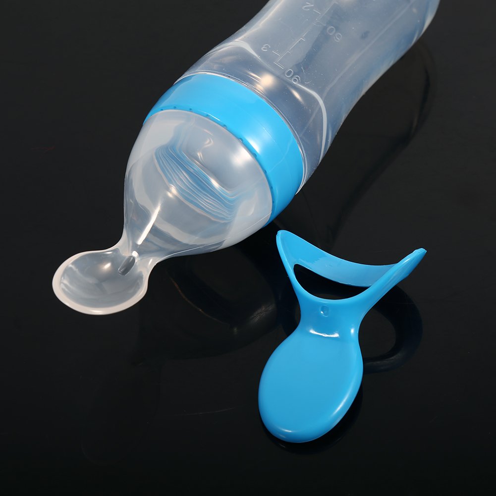 Silicone Baby Spoon Feeder Bottle Feeding (Random Color)