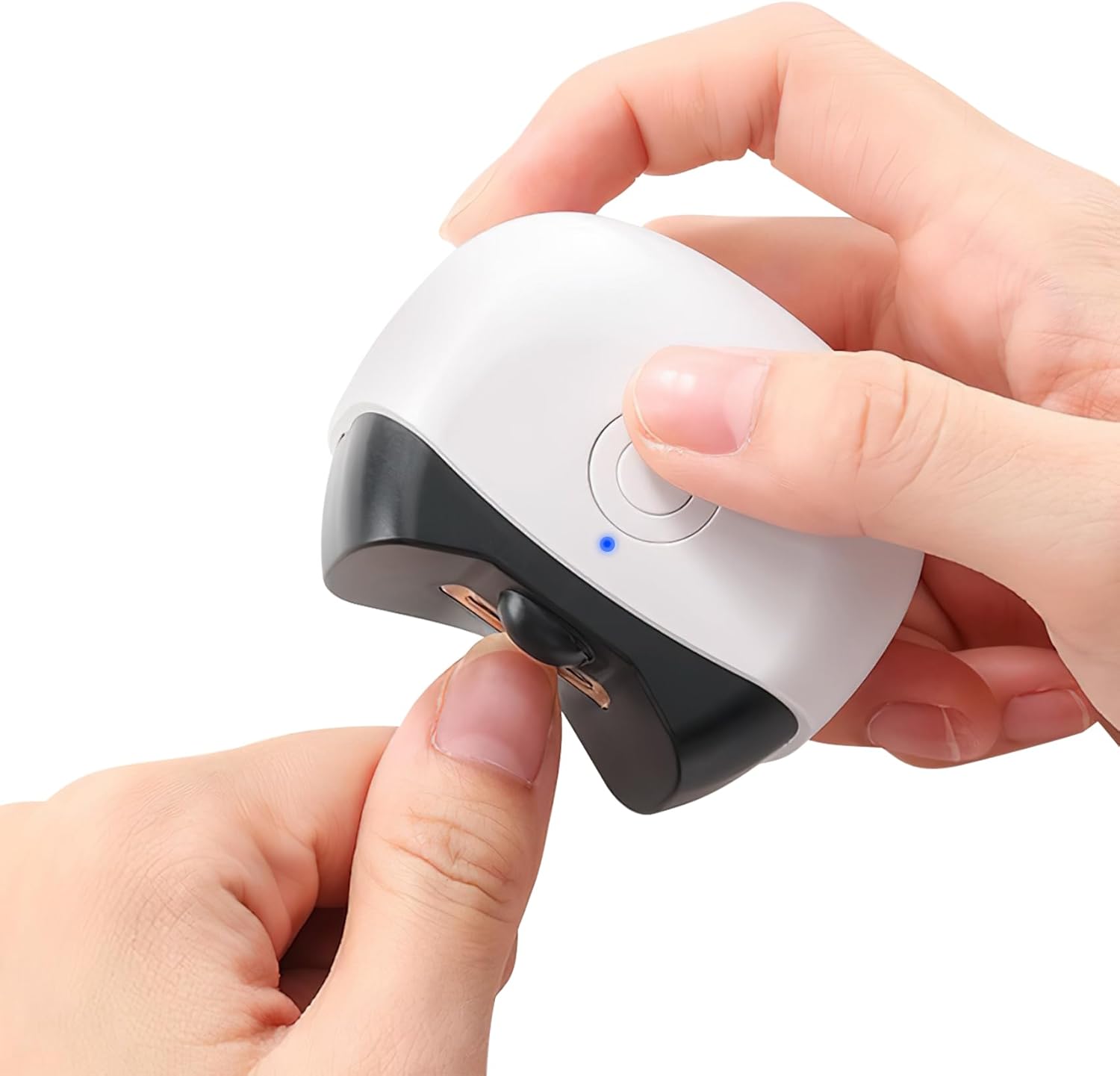 Electric Automatic Baby Nail Clipper with Light & Catcher – Rechargeable (Random Color)