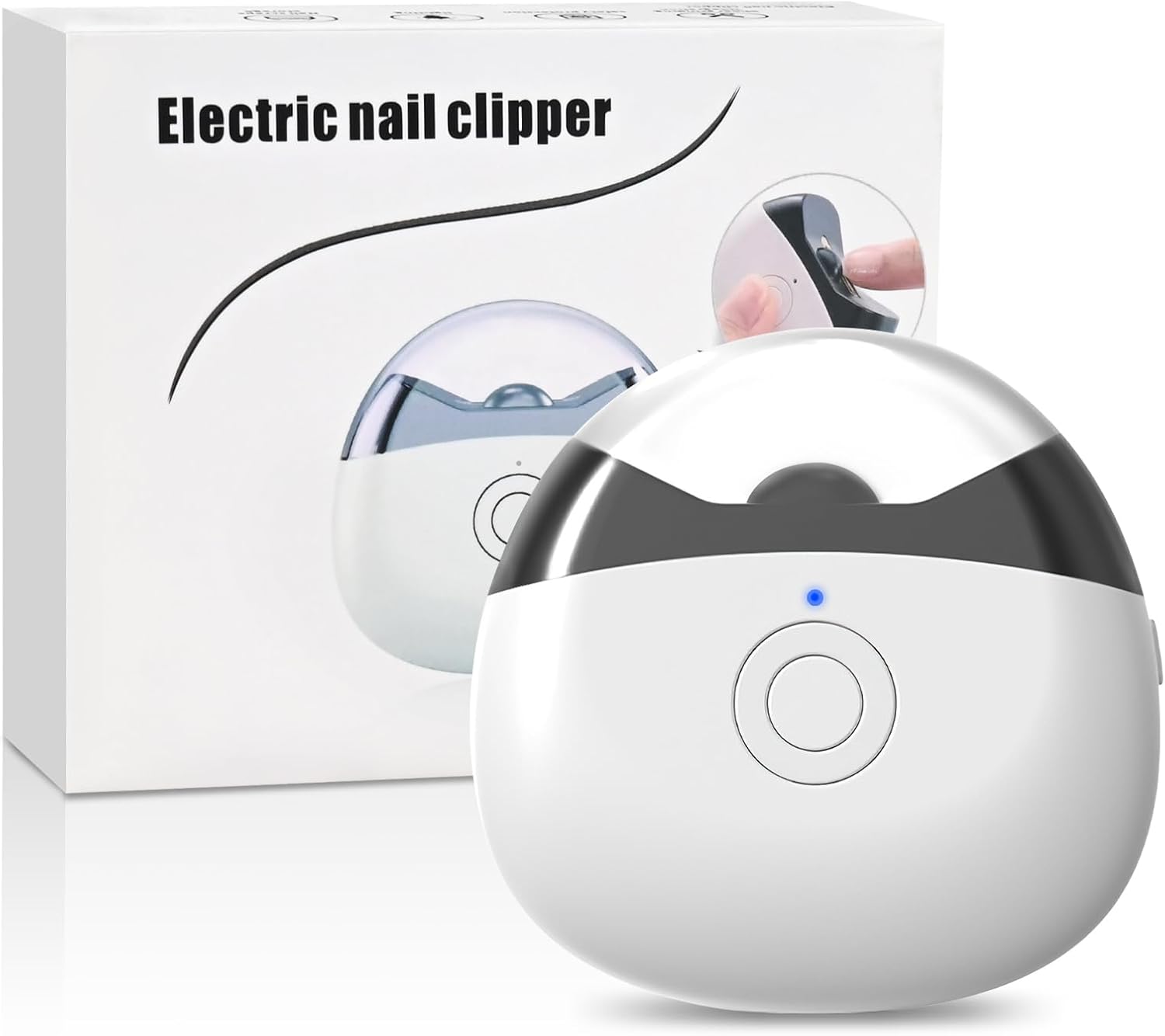 Electric Automatic Baby Nail Clipper with Light & Catcher – Rechargeable (Random Color)