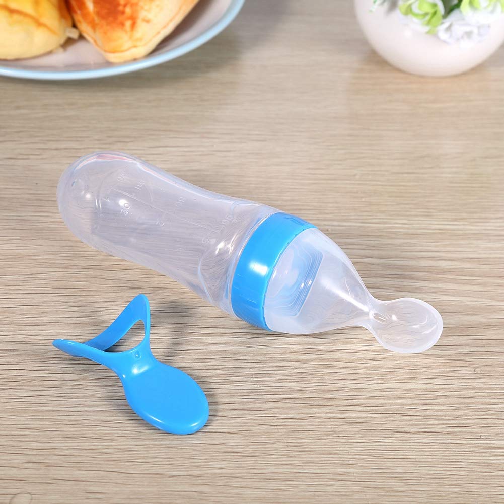 Silicone Baby Spoon Feeder Bottle Feeding (Random Color)