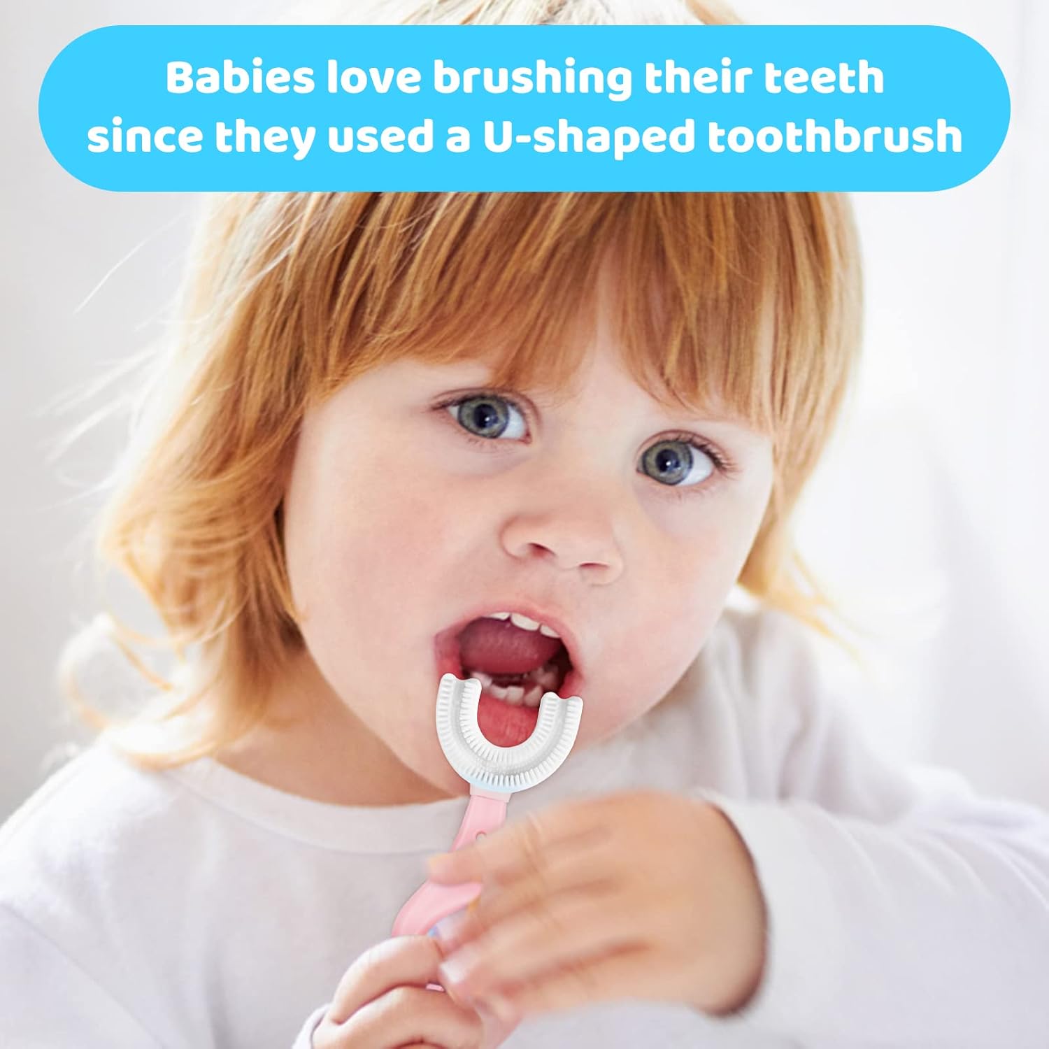 360° U-Shaped Baby Toothbrush (2-Pack) – Silicone Oral Care (Random Color)