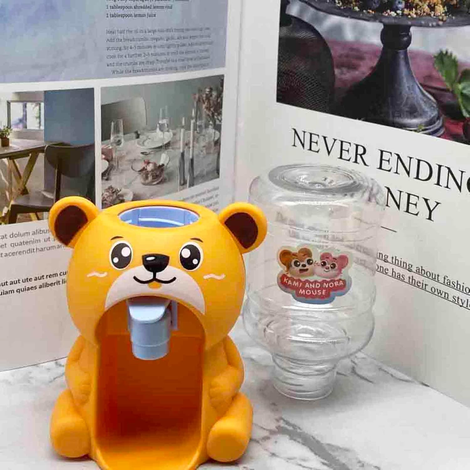 Cute Bear Water Dispenser Toy – Mini Drinking Fountain for Kids (Random Color)