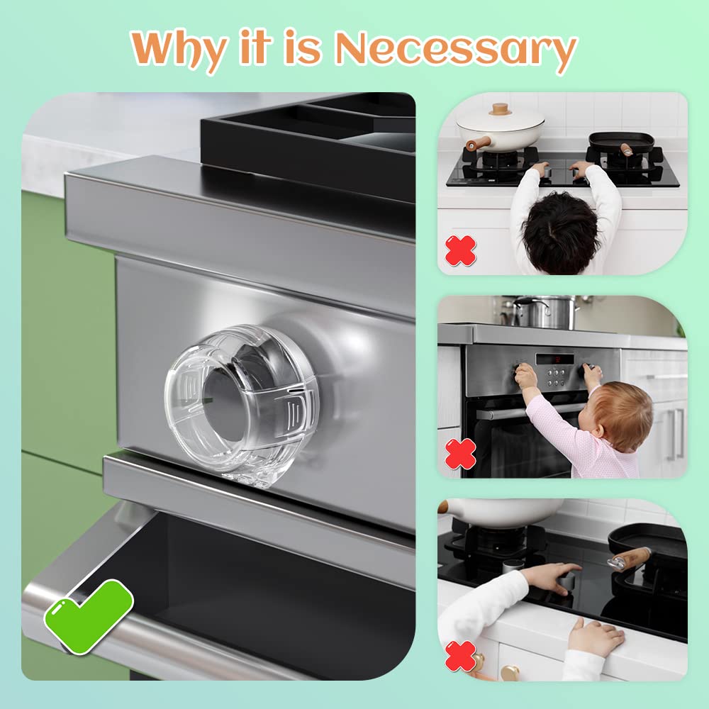2 Pc Baby Safety Stove Knob Locks – Childproof Gas & Oven Covers