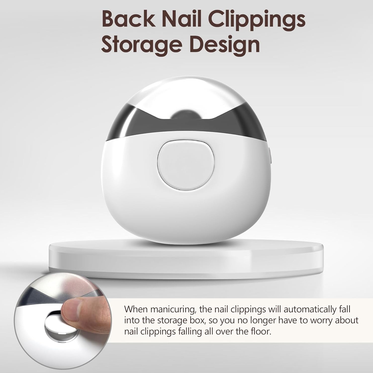 Electric Automatic Baby Nail Clipper with Light & Catcher – Rechargeable (Random Color)