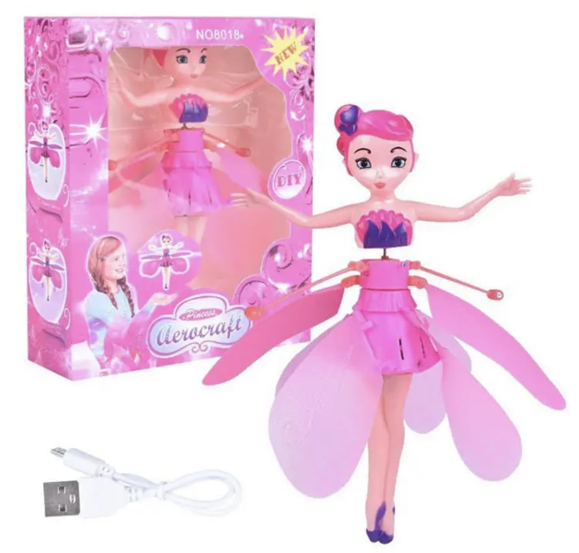 Magical Flying Fairy Doll β Hand Sensor Sky Dancer Toy (Random Color)