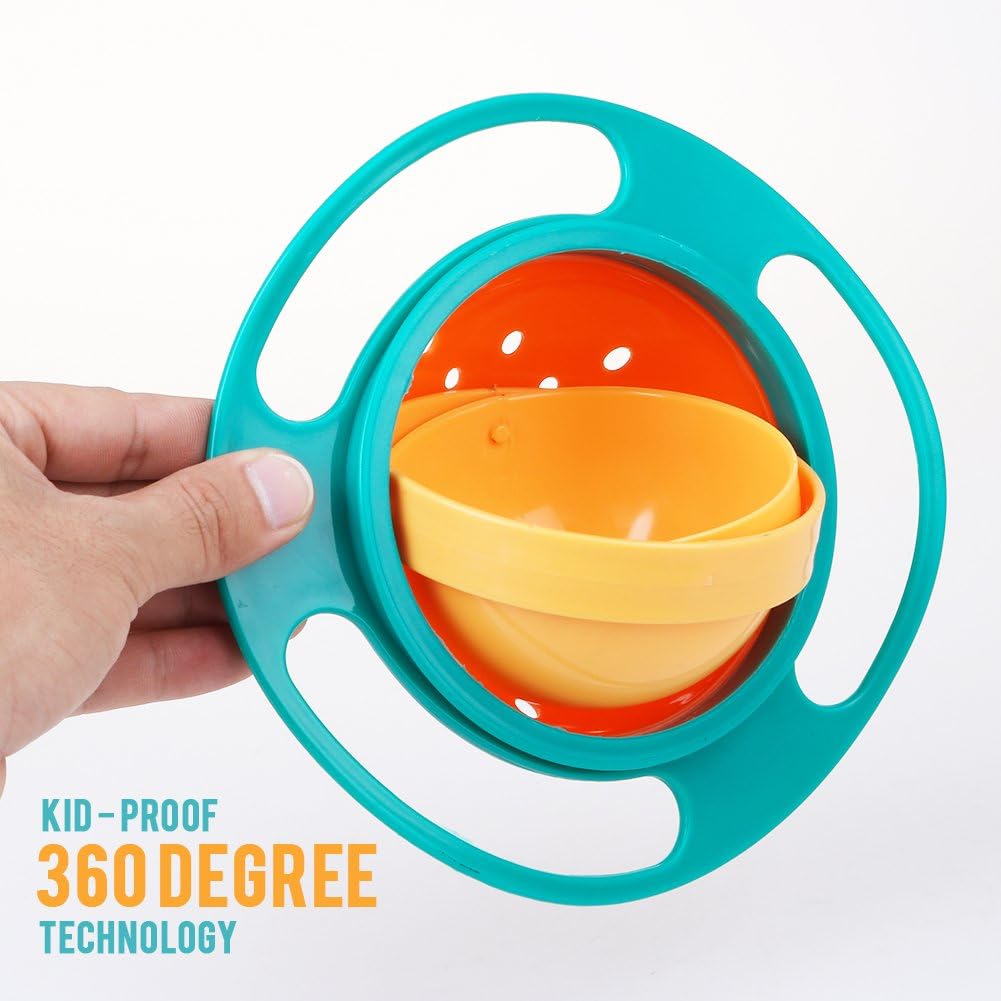 360 Degree Gyro Bowl For Feeding Baby Kids (Random Color)