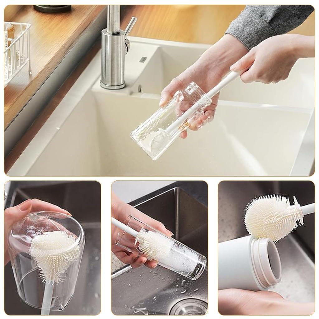 Multifunctional Silicone Bottle Brush – Eco-Friendly, Flexible, Durable Cleaner
