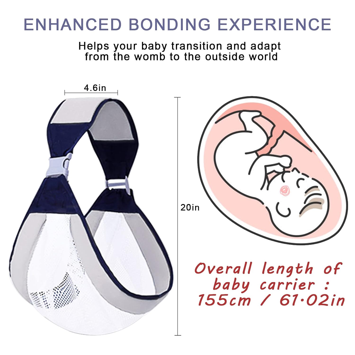 Ergonomic One-Shoulder Baby Carrier Sling – Labor-Saving Polyester (Random Color)
