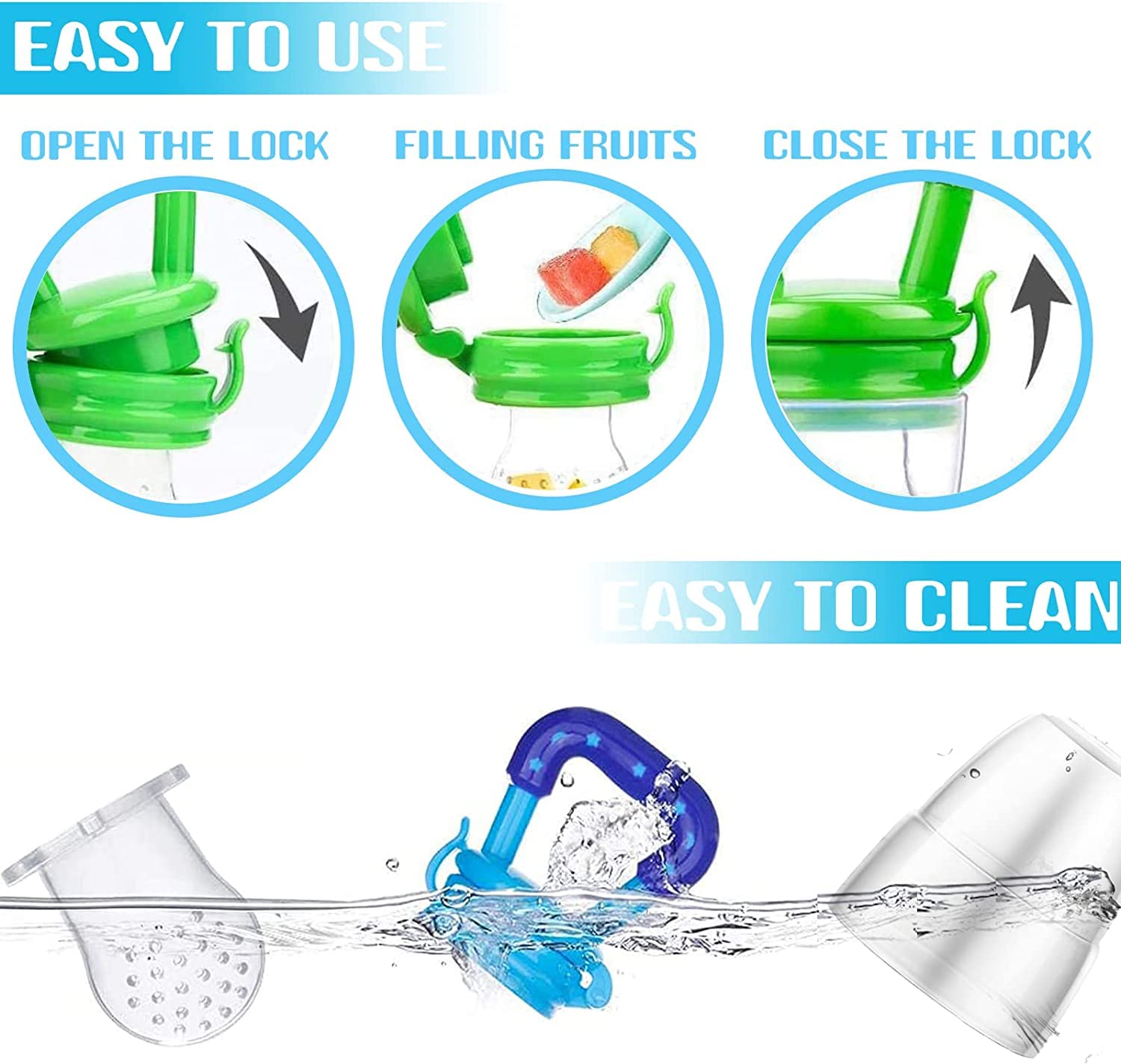 Baby Fruit Pacifier Feeder – Safe Silicone Teething Toy (Random Color)