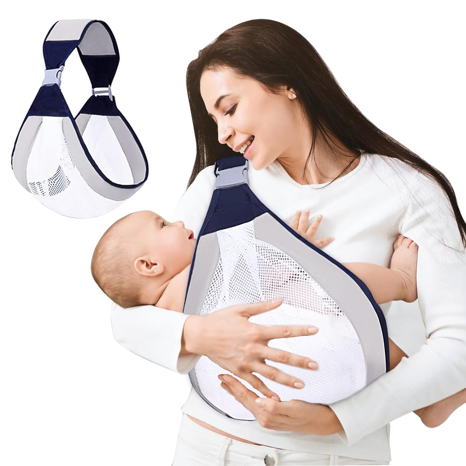 Ergonomic One-Shoulder Baby Carrier Sling – Labor-Saving Polyester (Random Color)
