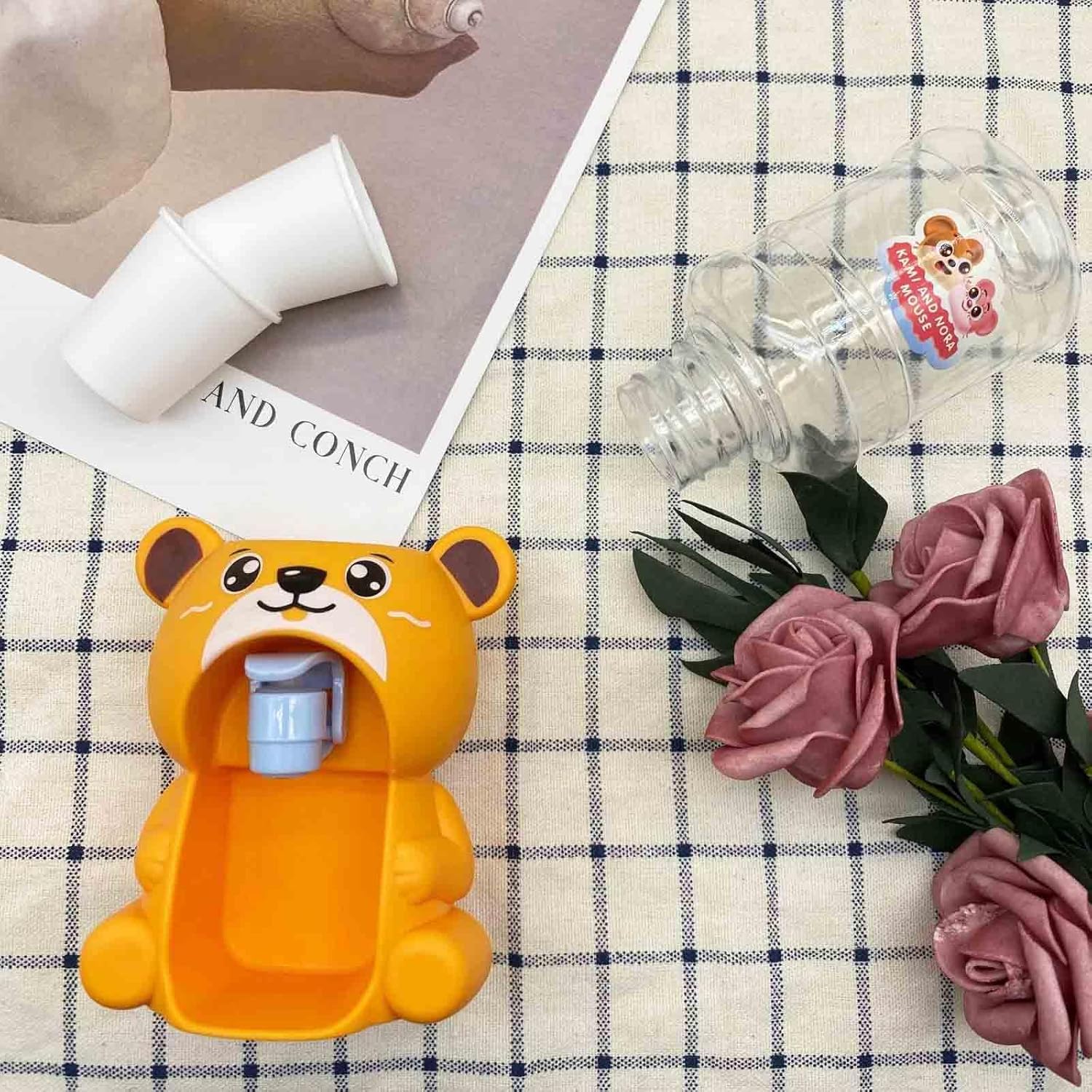 Cute Bear Water Dispenser Toy – Mini Drinking Fountain for Kids (Random Color)