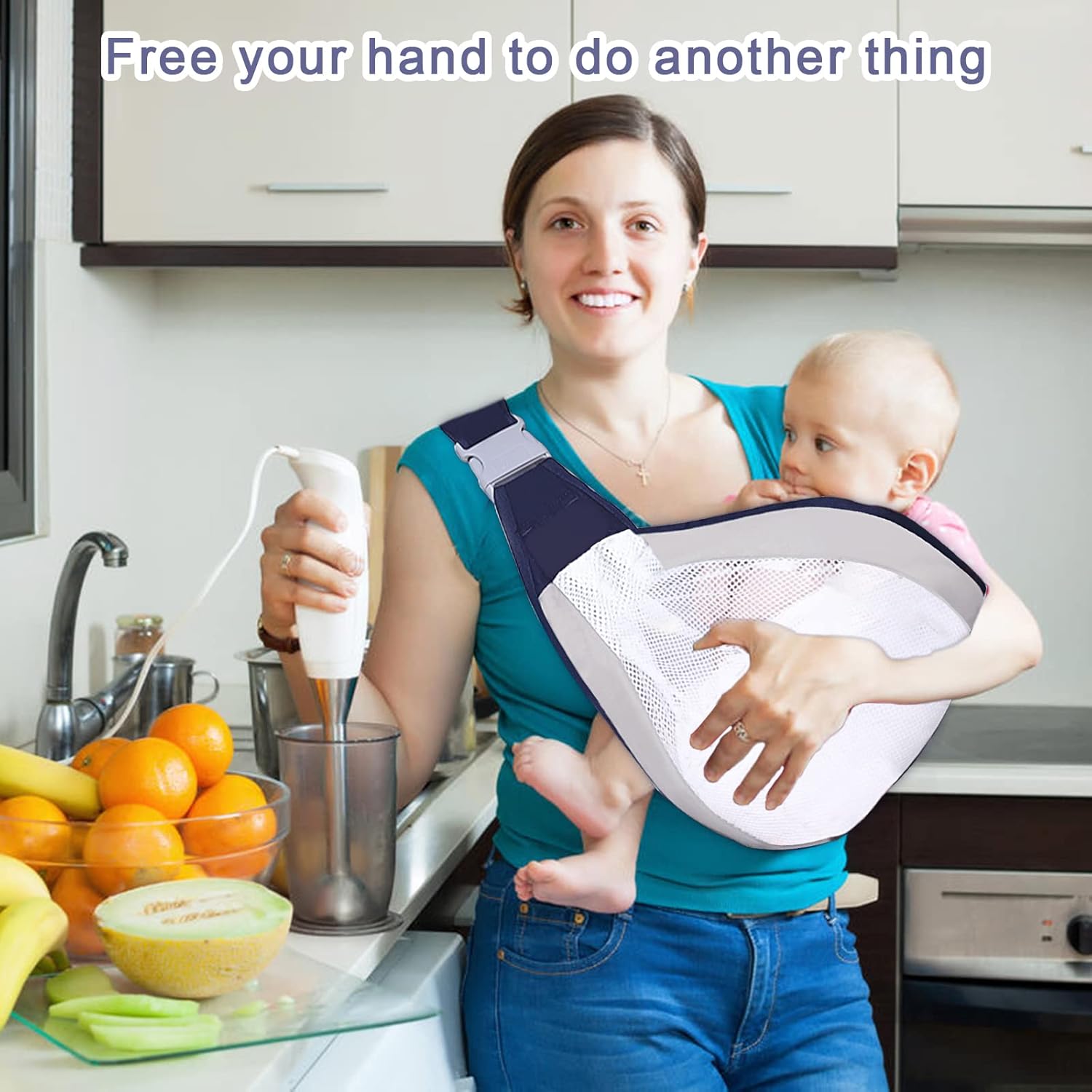 Ergonomic One-Shoulder Baby Carrier Sling – Labor-Saving Polyester (Random Color)