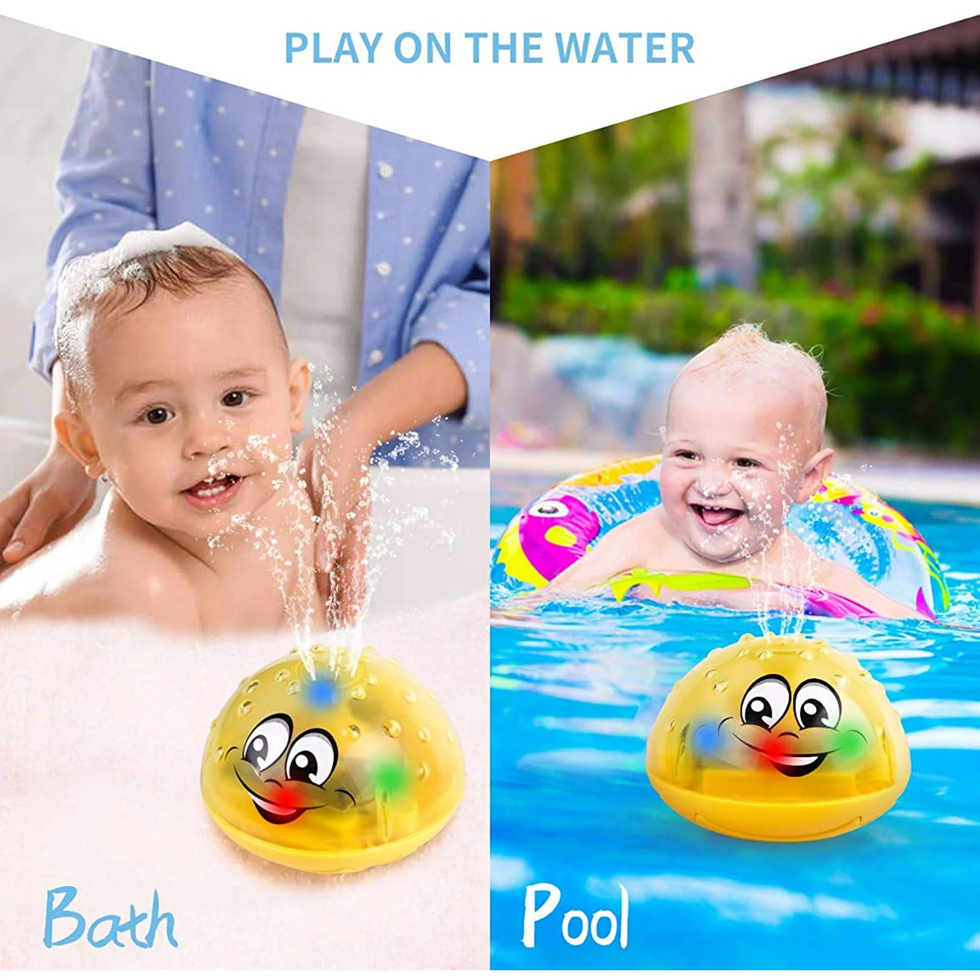 Refasy Automatic Water Spray Bath Toy – Spray Ball for Kids & Infants