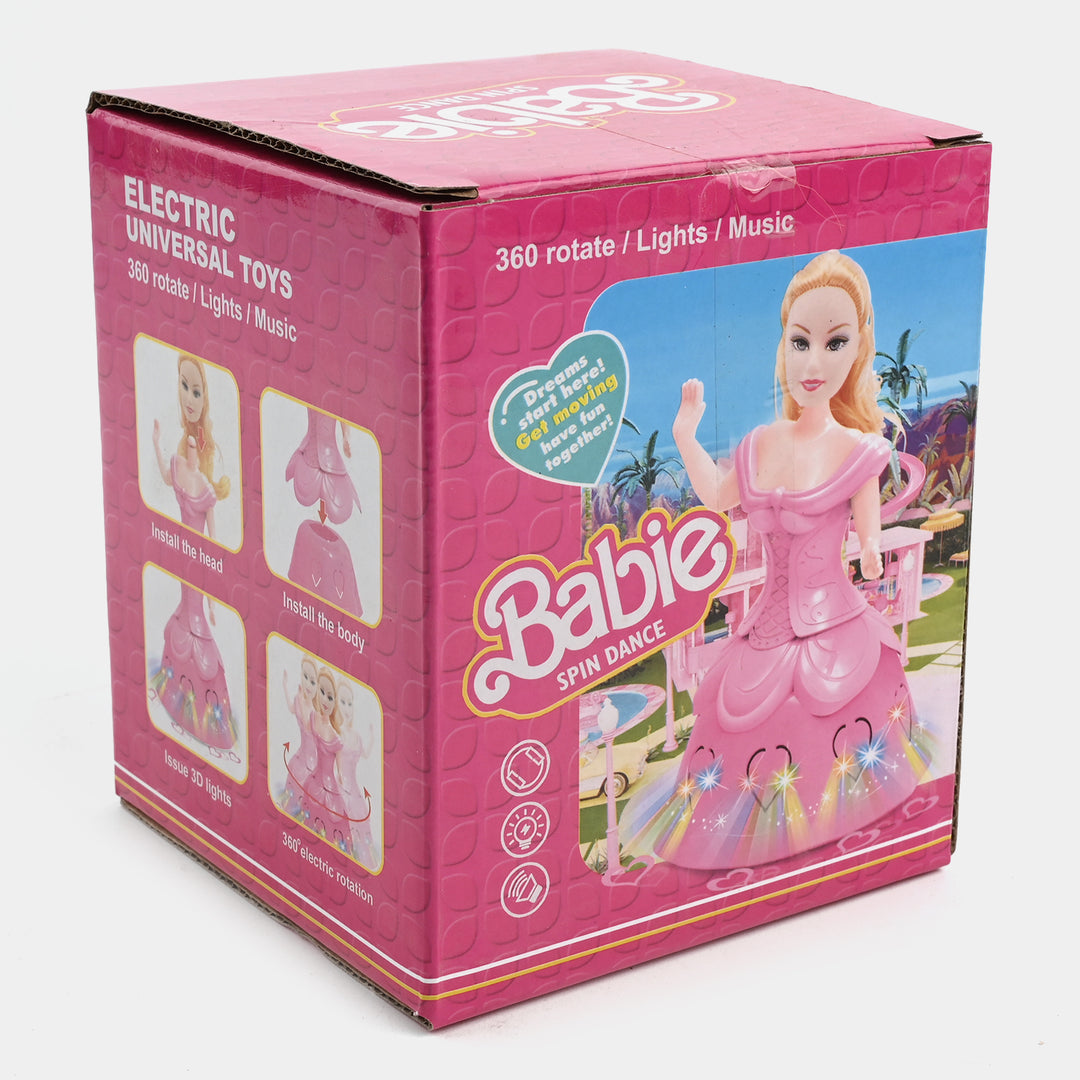 Magical Twirling Light-Up Dancing Princess Doll – Music & LED Lights (Random Color)