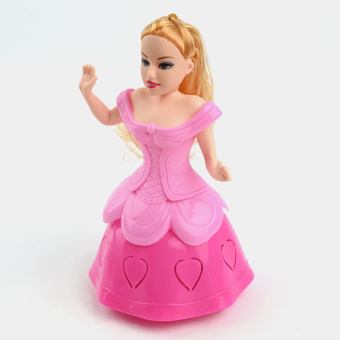 Magical Twirling Light-Up Dancing Princess Doll – Music & LED Lights (Random Color)