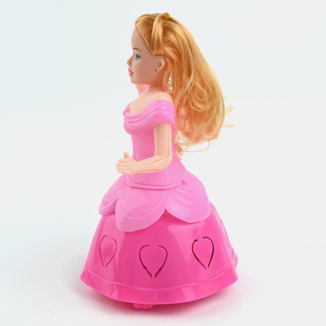 Magical Twirling Light-Up Dancing Princess Doll – Music & LED Lights (Random Color)