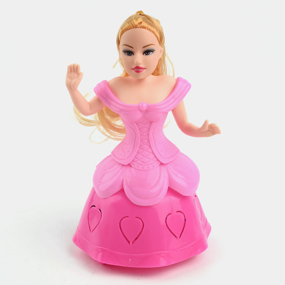 Magical Twirling Light-Up Dancing Princess Doll – Music & LED Lights (Random Color)