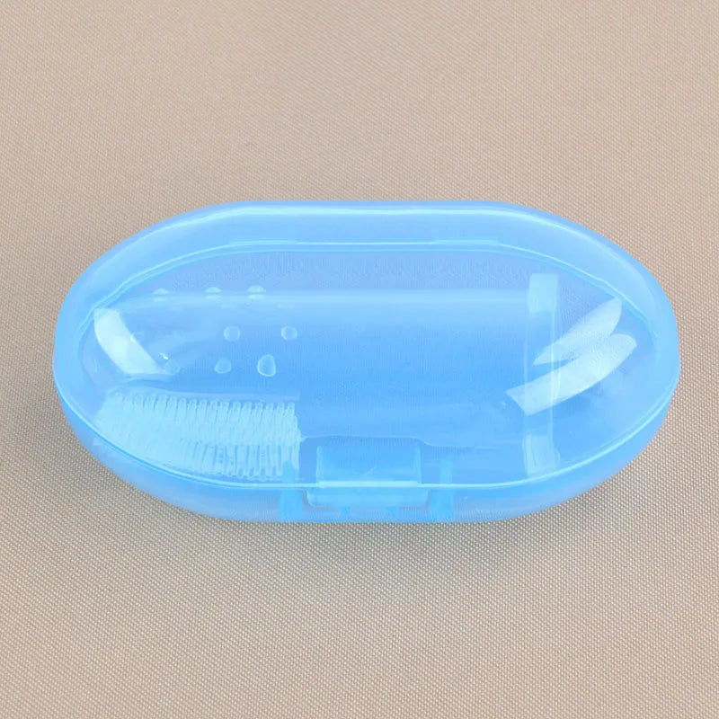 Baby Finger Toothbrush with Case – Soft Silicone Infant Teeth Cleaner