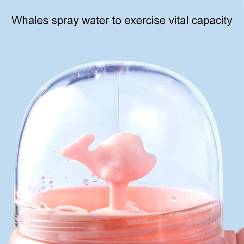 Children’s Whale Spray Sippy Cup – Portable Cartoon Bottle (Random Color)