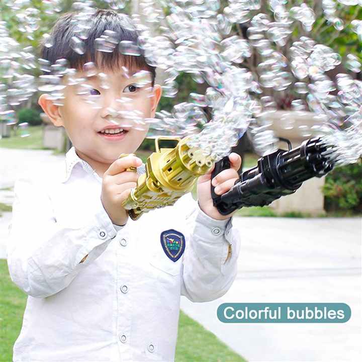 Kids Gatling Bubble Gun – Automatic Soap Bubble Blower Toy (Random Color)