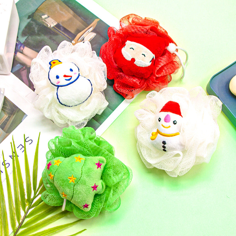Kids Bath Sponge Ball – Soft Mesh Loofah with Toy (Random Character)