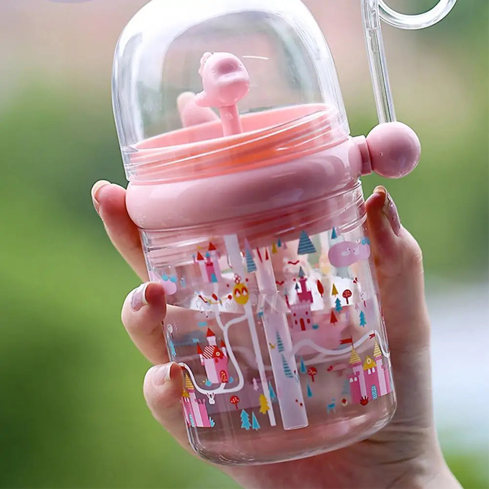 Children’s Whale Spray Sippy Cup – Portable Cartoon Bottle (Random Color)