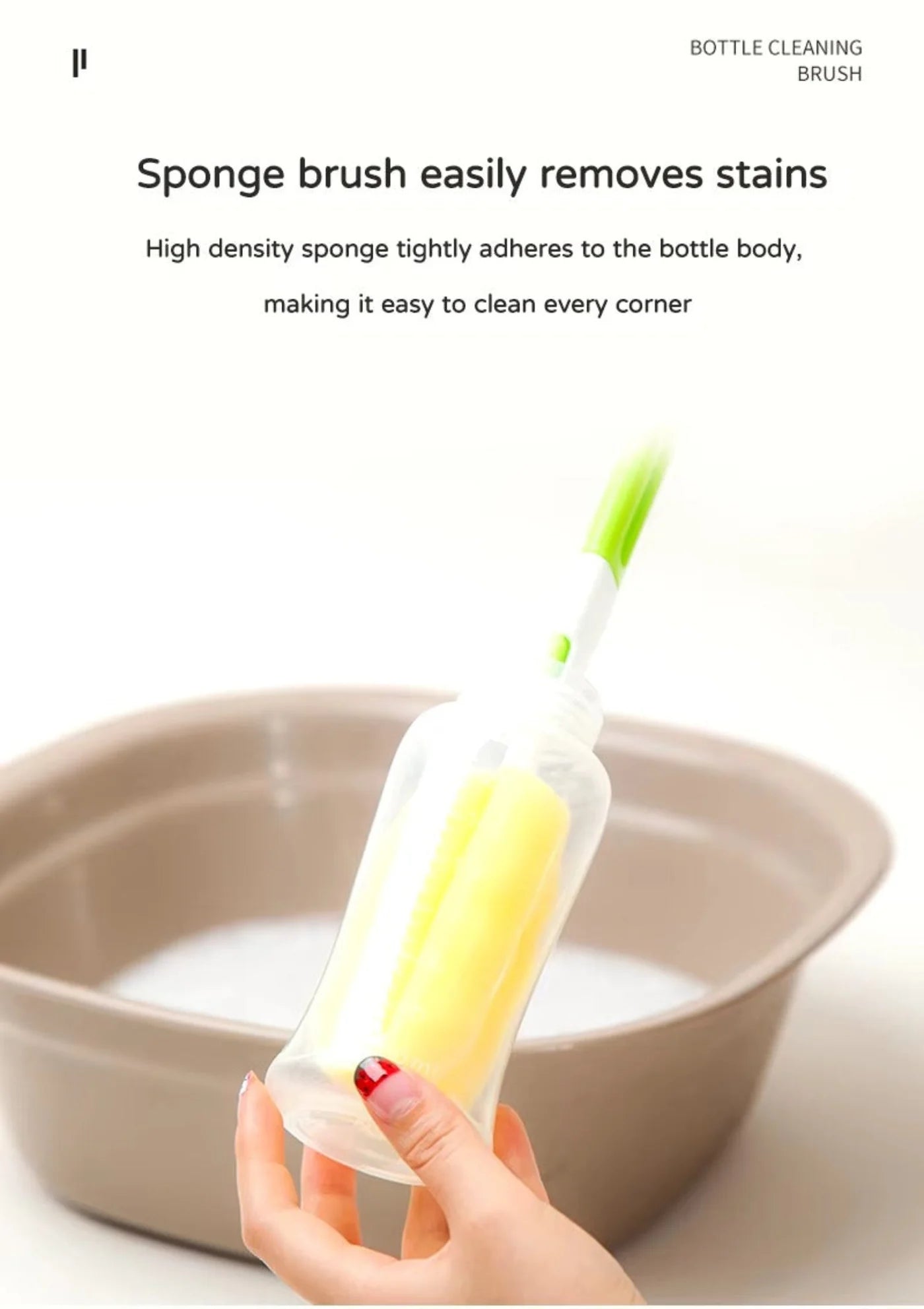 (3-Pack) Baby Bottle & Teat Brush Set – Multi-Use with Changeable Ends (Random Color)