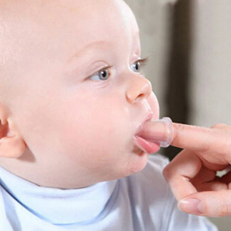 Baby Finger Toothbrush with Case – Soft Silicone Infant Teeth Cleaner