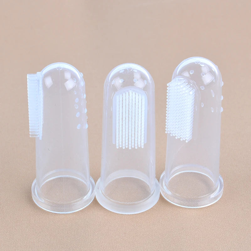 Baby Finger Toothbrush with Case – Soft Silicone Infant Teeth Cleaner