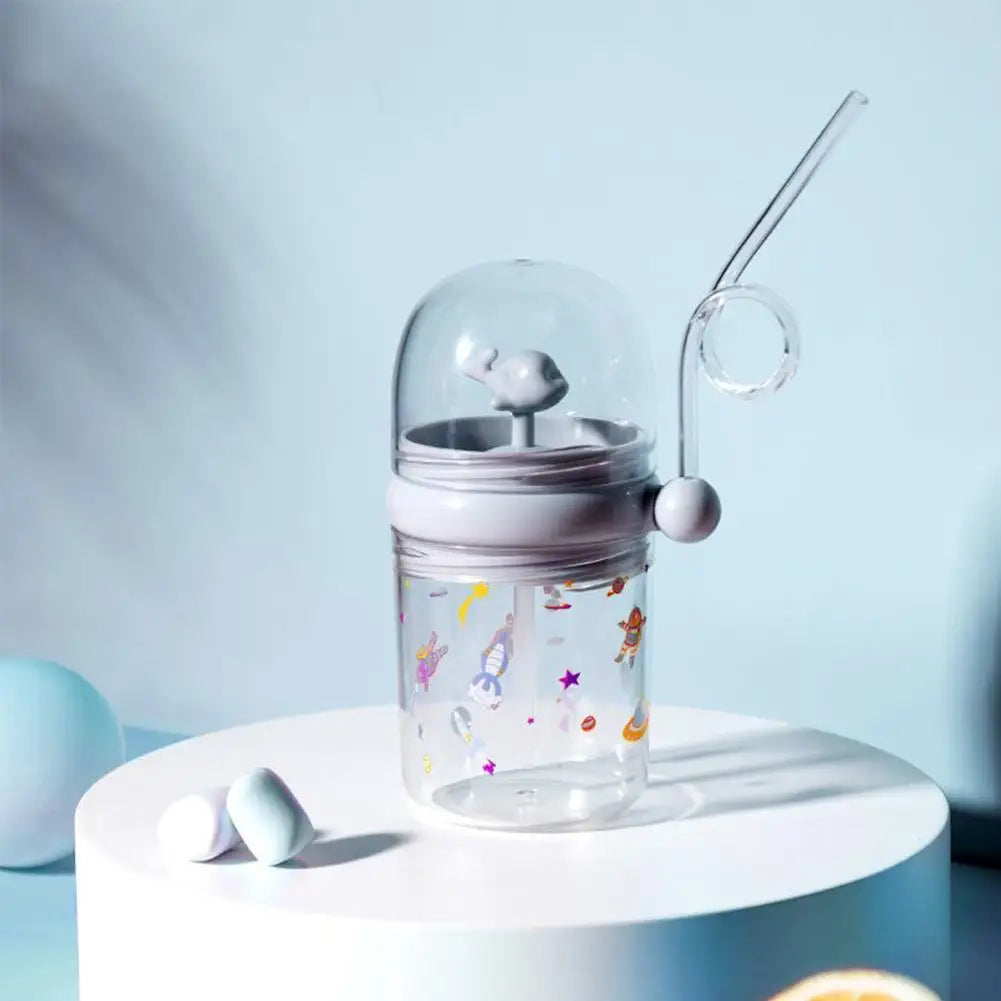 Children’s Whale Spray Sippy Cup – Portable Cartoon Bottle (Random Color)