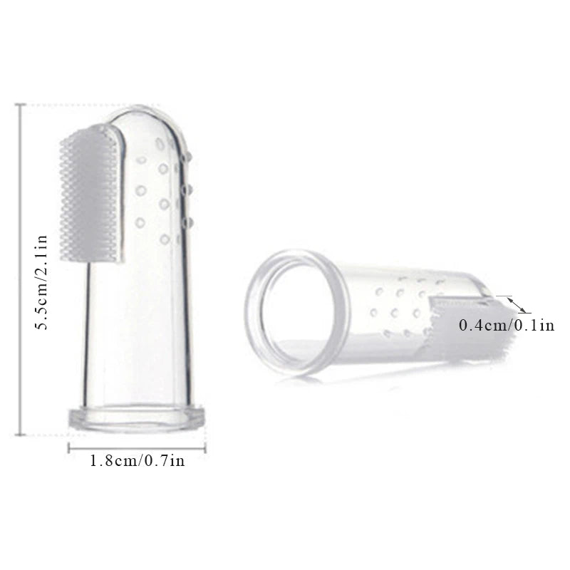 Baby Finger Toothbrush with Case – Soft Silicone Infant Teeth Cleaner