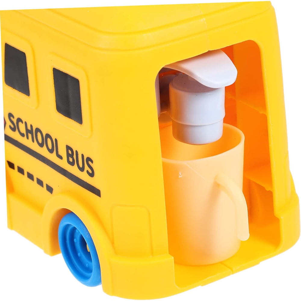 Mini Cute School Bus Water Dispenser Drinking Fountain Toy For Kids
