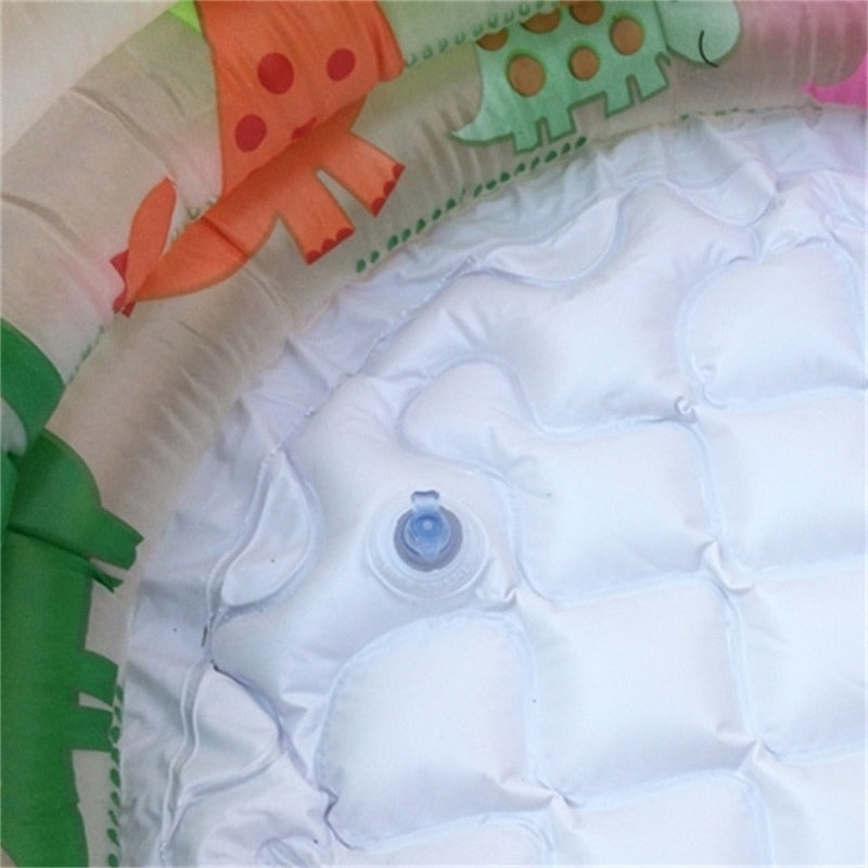 Portable 3 Rings Baby Swimming Pool Outdoor Inflatable Bathtub Cartoon Patterns