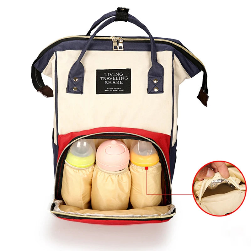 Large Capacity Multi-Function Mummy Nursing Backpack – Unisex (Random Color)